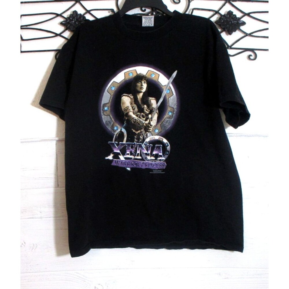 Vintage Xena Warrior Princess T Shirt Made In El Salvador Size L Black